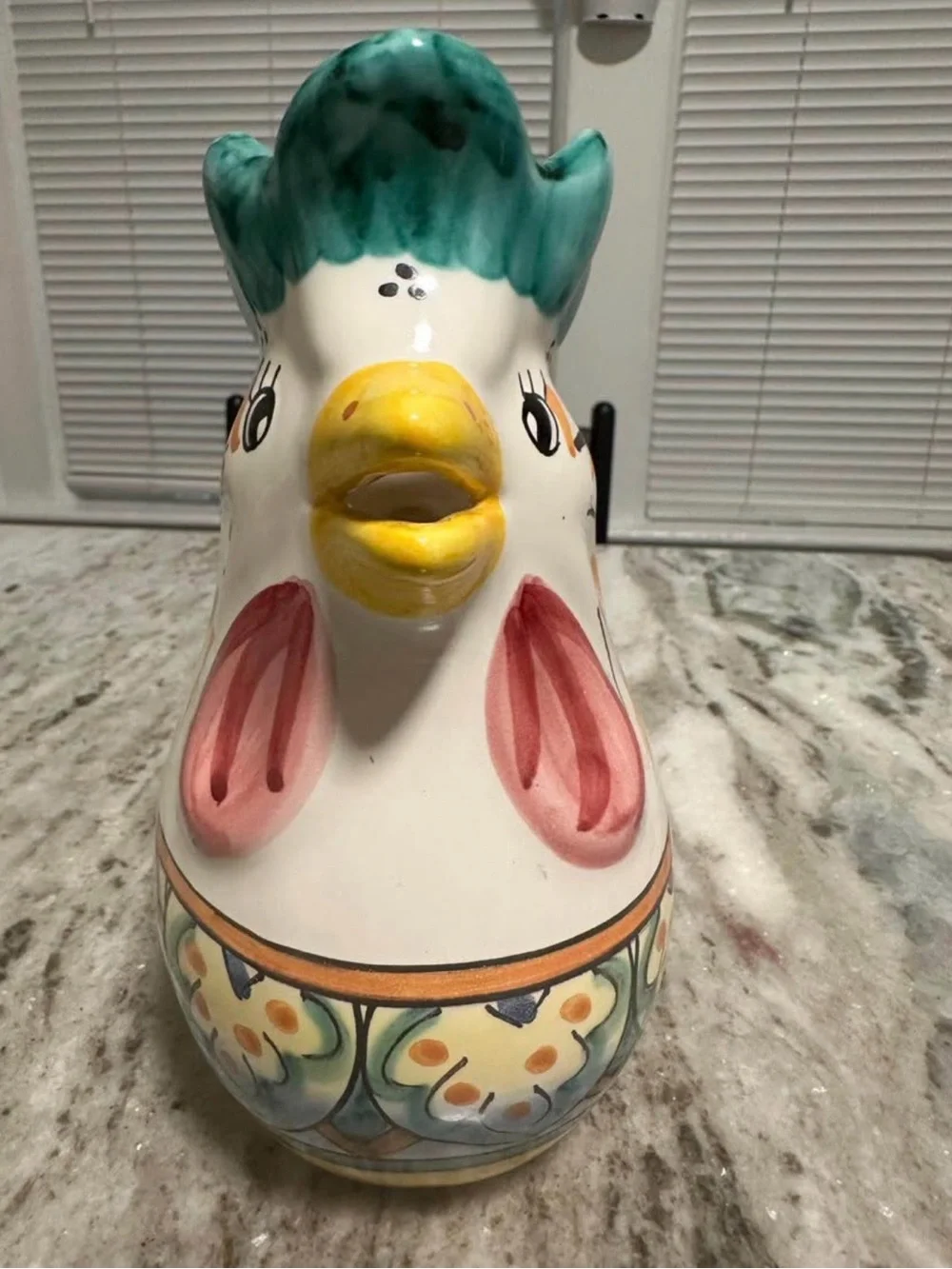 Vietri Store Italy Hand-Painted 8.5” Rooster Pitcher